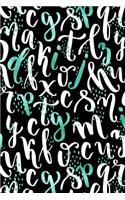 Journal Notebook Sparkly Letters Pattern 3