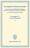 Encyclopadie Der Rechtswissenschaft