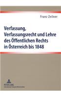 Verfassung, Verfassungsrecht Und Lehre Des Oeffentlichen Rechts in Oesterreich Bis 1848