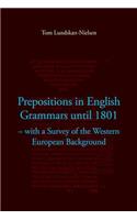 Prepositions in English Grammars Until 1801