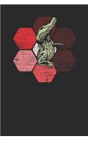 Crocodile Hexagon: Crocodiles Notebook, Graph Paper (6 x 9 - 120 pages) Animal Themed Notebook for Daily Journal, Diary, and Gift