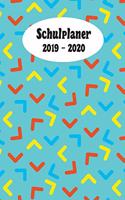 Schulplaner 2019 - 2020: Cooles V Muster Hellblau das hausaufgabenheft 2019 - 2020 für das neue schuljahr; mit kalender, stundenplan für jedes semester, wochenplaner, kontak