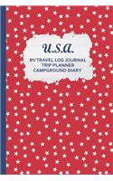 U.S.A. RV Travel Log Journal Trip Planner Campground Diary