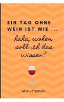 Ein Tag Ohne Wein Ist Wie ... Haha, Woher Soll Ich Das Wissen? Wein Notizbuch