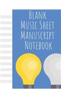 Blank Music Sheet Manuscript Notebook
