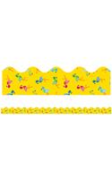 School Pop Flamingos Scalloped Borders