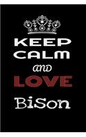 Keep Calm And Love Bison: Animals Lovers Notebook/journal /diary note 120 Blank Lined Page (6 x 9'), for kids boys girls man women