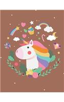 Cute Unicorn #21, Unicorn Sketch Book for Girls 4-12, Unicorn Journal and Sketchbook For Kids: 8.5"x11", 100+ Blank Pages for Kids to Write On, Perfect for Diary, Journal, Doodling, Sketching, Writing and Drawing, Black & white Interior White 