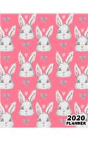 2020: Weekly & Monthly Planner: Jan 1, 2020 to Dec 31, 2020: Cute Rabbit One Year Weekly Planner & Schedule Agenda with Inspirational Quotes