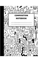 Composition Notebook: Pretty Wide Ruled Paper Notebook Journal - Wide Blank Lined Workbook for Teens Kids Students Girls for Home School College for Writing Notes