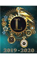 Weekly Planner Initial "L" Monogram September 2019 - December 2020