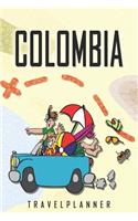 Colombia Travelplanner: Travel Diary for Colombia. A logbook with important pre-made pages and many free sites for your travel memories. For a present, notebook or as a par