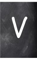 2020 Weekly Planner Monogram V Personalized V Chalkboard 134 Pages