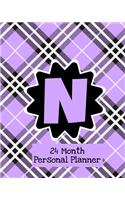 24 Month Personal Planner: Monogrammed Schedule and Organizer