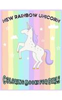 New Rainbow Unicorn Coloring Books for Girls: 40 Relaxing and Magical Scenes that Inspire Creativity, Encourage Imagination and Fine Motor Skills - Age 4-12