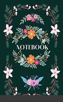 Notebook - Green and Pink Floral