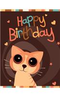 Happy Birthday: Large Print Discreet Internet Website Password Organizer, Birthday Gifts for Cat Lovers, Boys or Girls, Kids, Teens, Women or Men, Girlfriend or Boyfriend, Mom or Dad, Grandma or Grandpa, Seniors, Best Friend, Co-Worker, Book Size 8