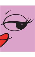 Lipstick-Smile Face Notebook: Light Pink Lipstick-Smile Face Notebook