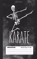 Karate Composition Book Wide Ruled 100 pages (7.44 x 9.69)