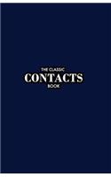 Contacts: Black Classic Address Book for Men and Women with Alphabetical Tabs