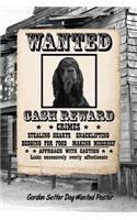 Gordon Setter Dog Wanted Poster