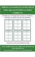Fichas educativas para preescolares (Dibuja las manecillas del reloj para que muestren la hora correcta)