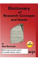 Dictionary of Research Concepts and Issues - 2nd Ed
