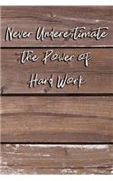 Never Underestimate the Power of Hard Work: (1 Inspirational Journals)