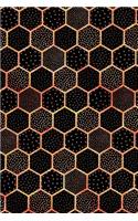 Journal Notebook Polka Dots and Hexagons Pattern 2