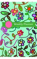 Weekly Planner: 2018 Calendar: Organizer and Journal Notebook with Inspirational Quotes and Floral Cover 6x9 Inch