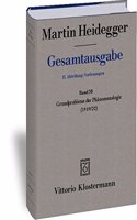 Martin Heidegger, Grundprobleme Der Phanomenologie (Wintersemester 1919/20)