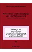Wirksamkeit und Nachhaltigkeit von Nachhilfeunterricht