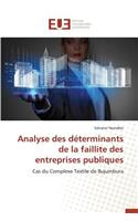 Analyse Des Déterminants de la Faillite Des Entreprises Publiques: (Omn.Univ.Europ.)