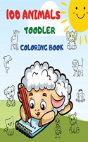 100 Animals Toddler Coloring Book