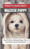 Things To Know About Maltese Puppy: How To Train Maltese Puppy, Tips, And Tricks, Smart Techniques: Tricks To Teach Your Maltese Puppy