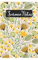 Sermon Notes: Sermon notes journal for women, sermon notes and prayer journal, christian planner with sermon notes(Floral)