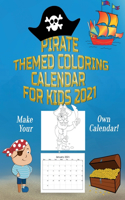 Pirate Themed Coloring Calendar For Kids 2021