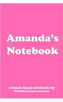 Amanda's Notebook: a blank lined notebook by WhichHead Entertainment