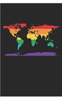 LGBT Notebook - LGBT Awareness World Map Support Equality LGBT Ally - LGBT Journal