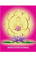 Meditation Journal: Journal for logging all your Meditations, College Lined 150 pages 7.44" x 9.69" Buddha Lotus Pink Cover