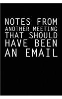 Notes From Another Meeting That Should Have Been An Email