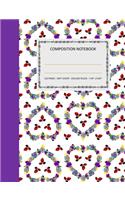 Composition Notebook: College Ruled - 110 pages - 7.44 X 9.69". SOFT COVER(1 Flower)