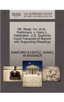 Mr. Steak, Inc. Et Al., Petitioners, V. Harry L. Hellerstein. U.S. Supreme Court Transcript of Record with Supporting Pleadings