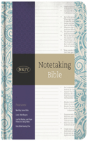 NKJV Notetaking Bible, Blue Floral