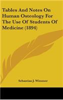 Tables And Notes On Human Osteology For The Use Of Students Of Medicine (1894)
