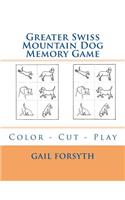 Greater Swiss Mountain Dog Memory Game: Color - Cut - Play