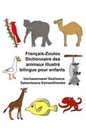 Français-Zoulou Dictionnaire des animaux illustré bilingue pour enfants: (Freebilingualbooks.com)