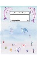 Watercolor Under the Sea Composition Book