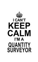 I Can't Keep Calm I'm A Quantity Surveyor: Creative Quantity Surveyor Notebook, Journal Gift, Diary, Doodle Gift or Notebook - 6 x 9 Compact Size- 109 Blank Lined Pages