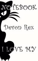 Devon Rex Cat Notebook: Simple Black and White Notebook, Decorative Journal for Devon Rex Cat Lover: Notebook /Journal Gift, Decorative Pages,100 pages, 6x9, Soft cover, Ma